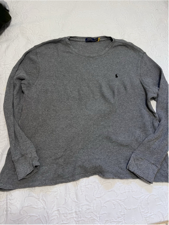 Polo Ralph Lauren Other - Polo Ralph Lauren Men’s 2XB Big & Tall Gray Waffle-Knit Crewneck Logo Shirt